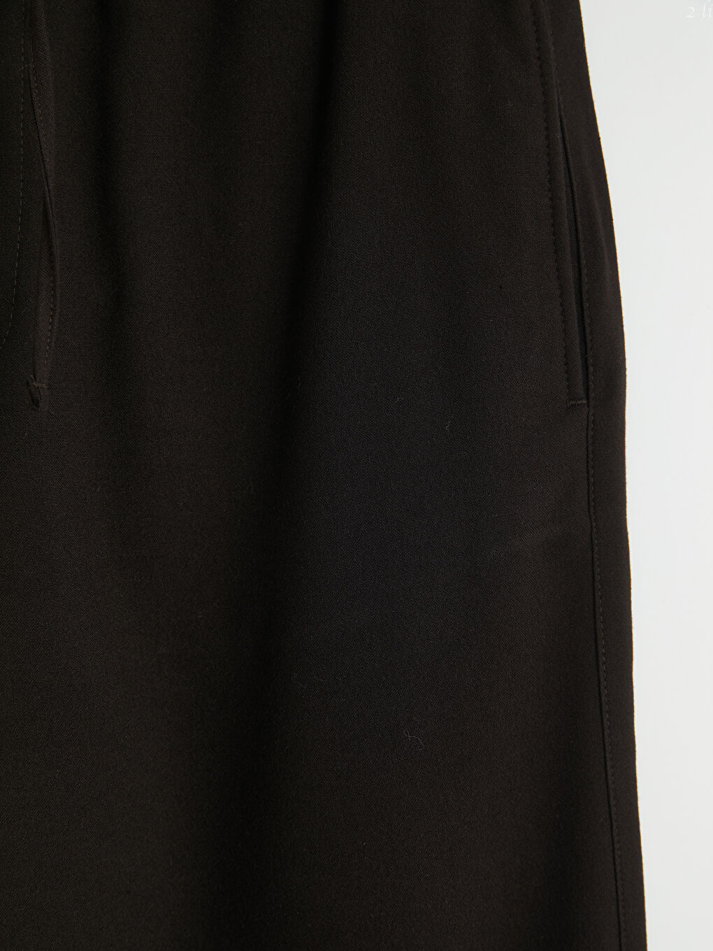 Kahverengi Rahat Kalıp Erkek Pantolon-2