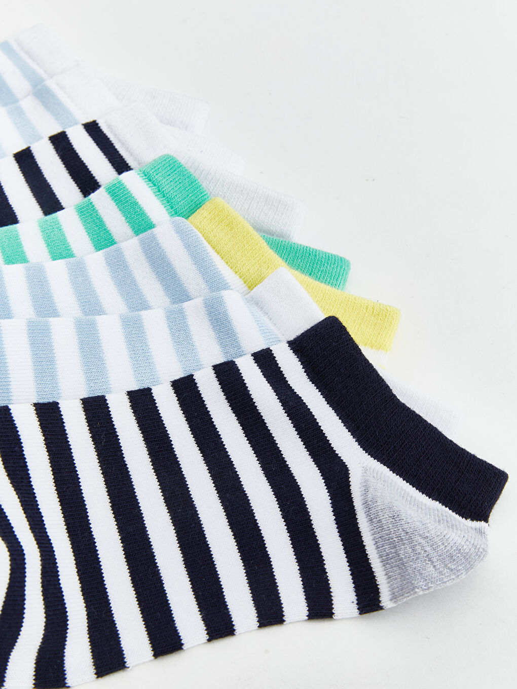 Karışık Çizgili Erkek Çocuk Patik Çorap 7'li-2