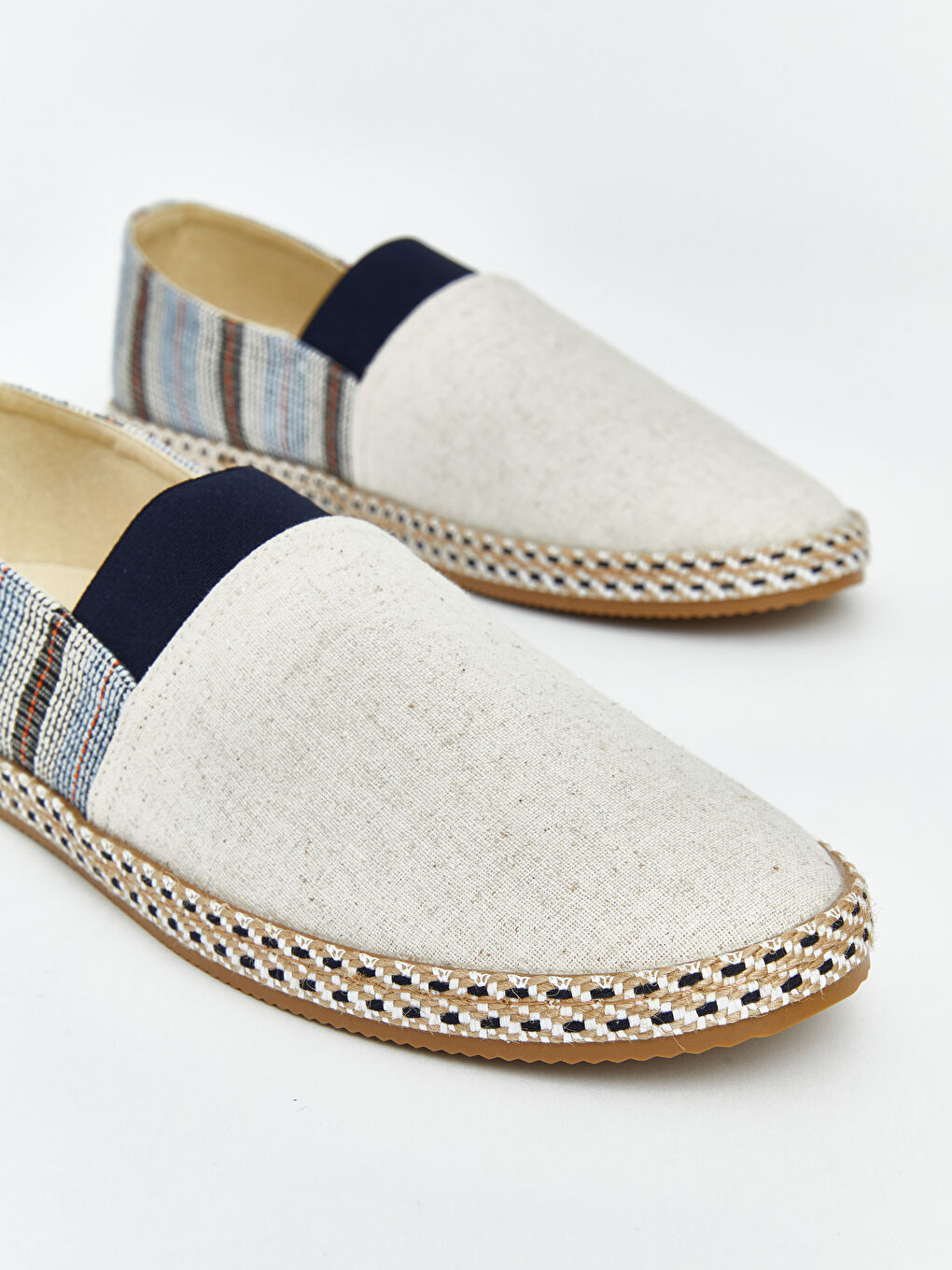 Bej Erkek Slip On Espadril Ayakkabı-1