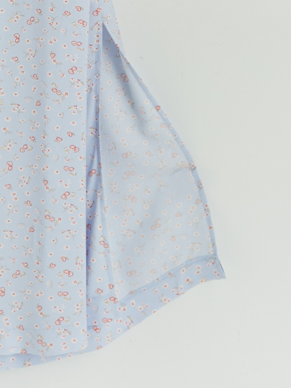 Square Neck Floral Slit Dress-6