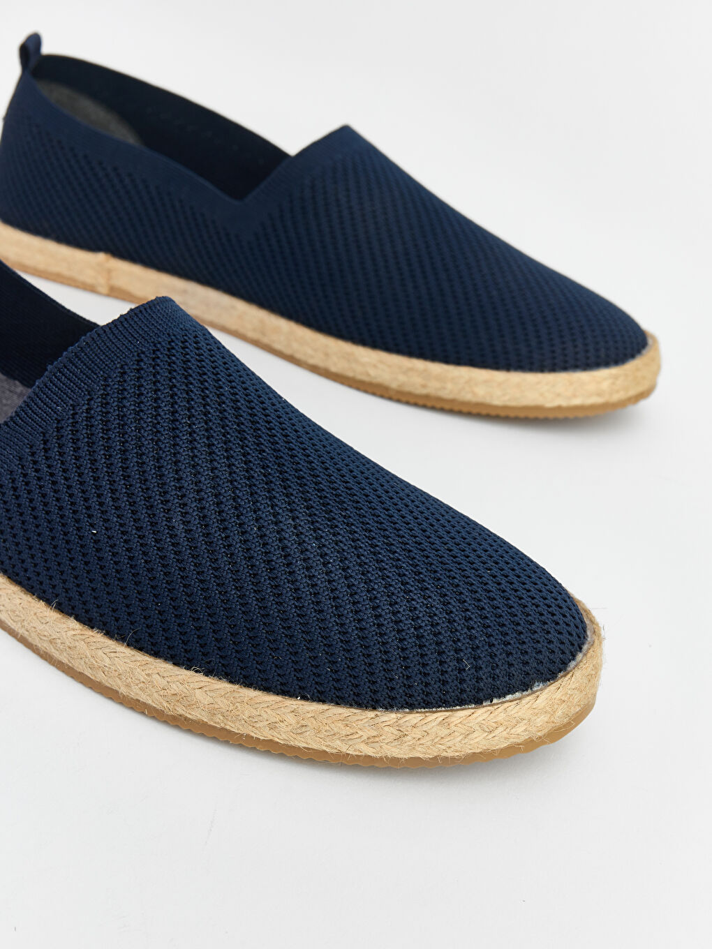 Lacivert Hasır Tabanlı Erkek Espadril Ayakkabı-1