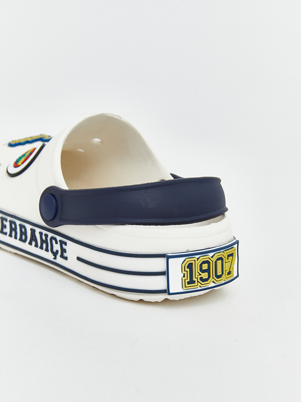 Beyaz Fenerbahçe Baskılı Erkek Çocuk Sandalet-1