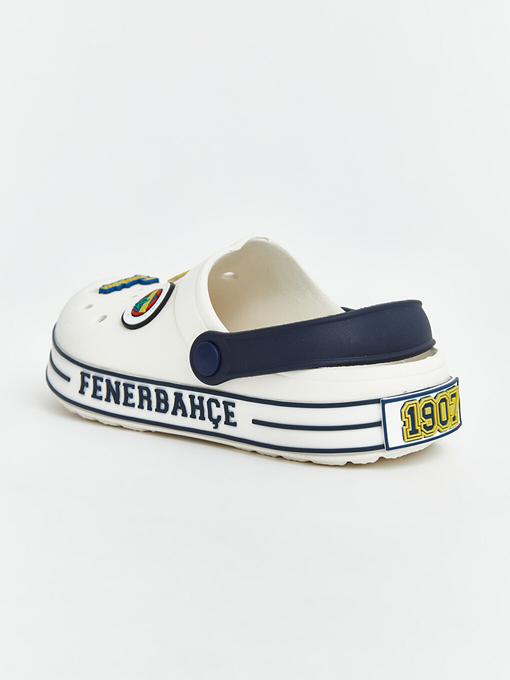Beyaz Fenerbahçe Baskılı Erkek Çocuk Sandalet-1