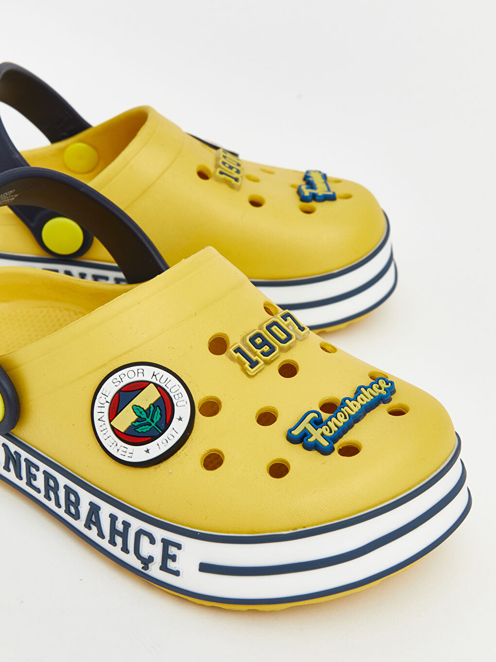 Sarı Fenerbahçe Baskılı Erkek Çocuk Plaj Sandaleti-2