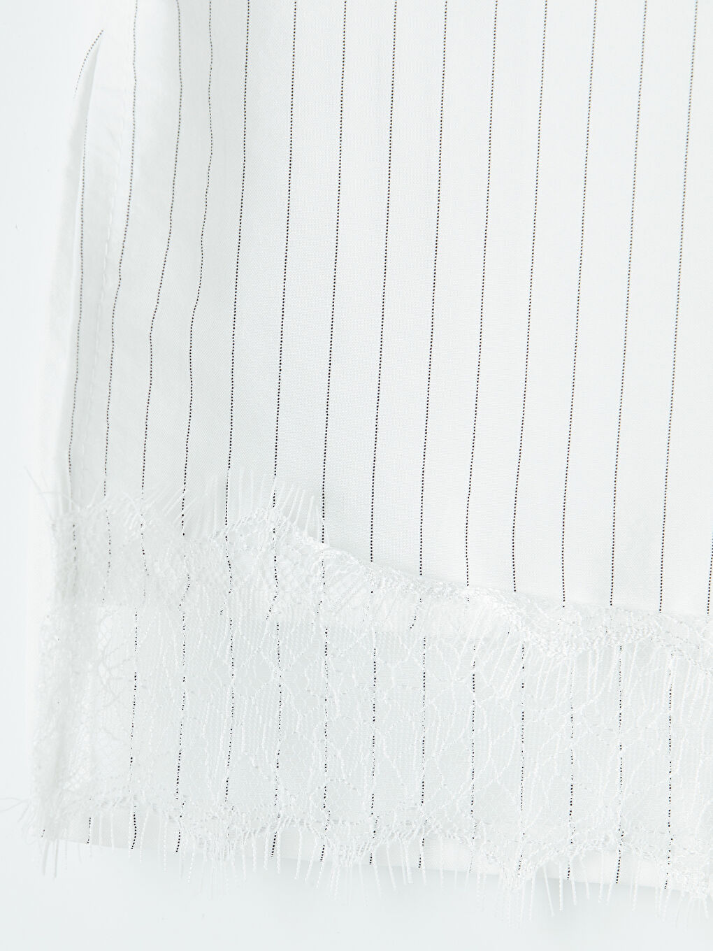 Mavi Çizgili Kuşaklı Kadın Gömlek-6