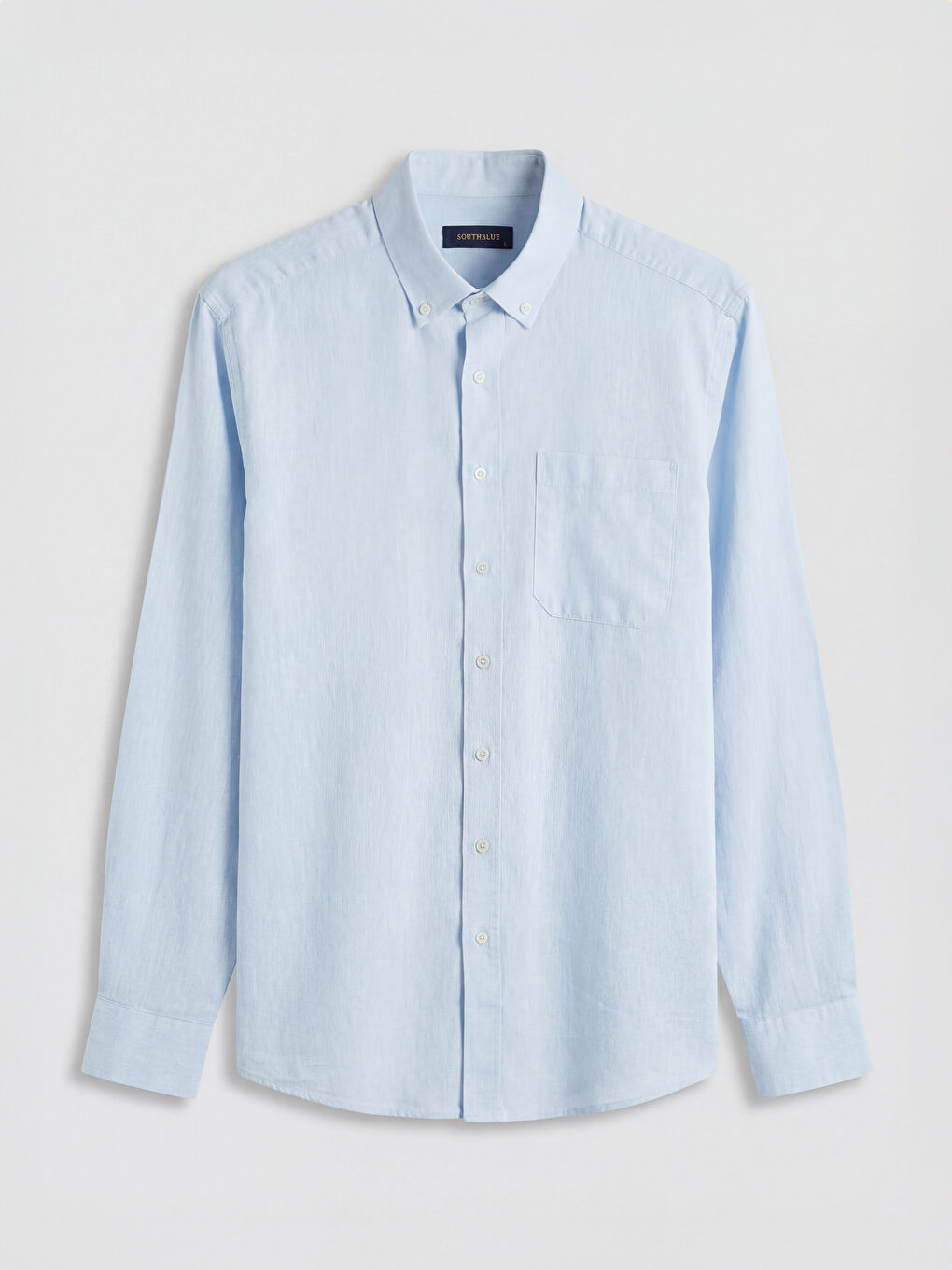 Mavi Regular Fit Keten Karışımlı Erkek Gömlek