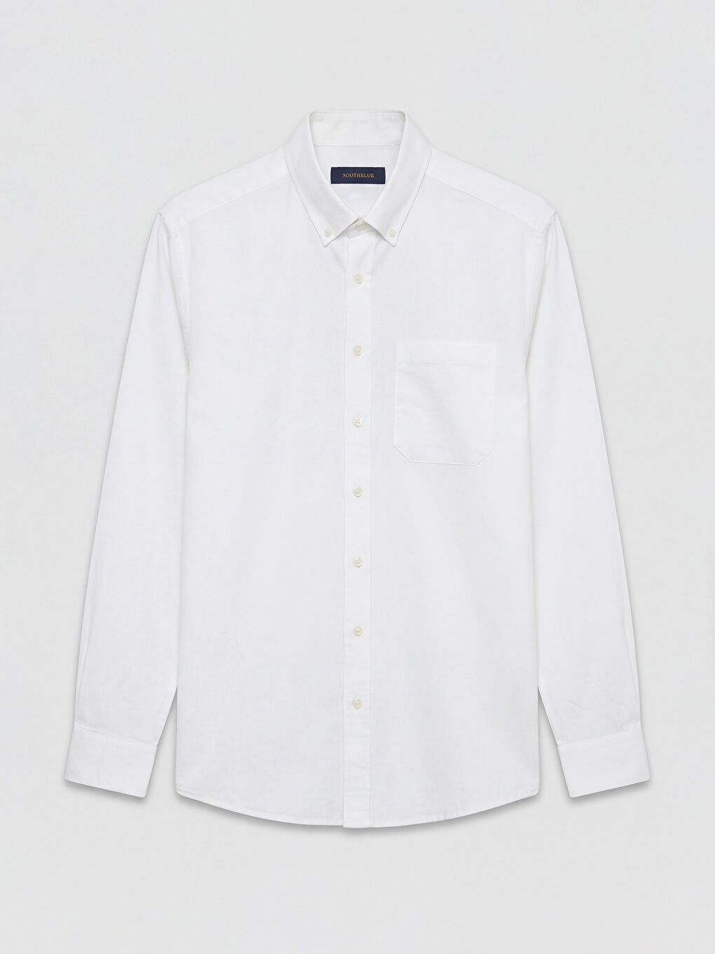 Ekru Regular Fit Keten Karışımlı Erkek Gömlek