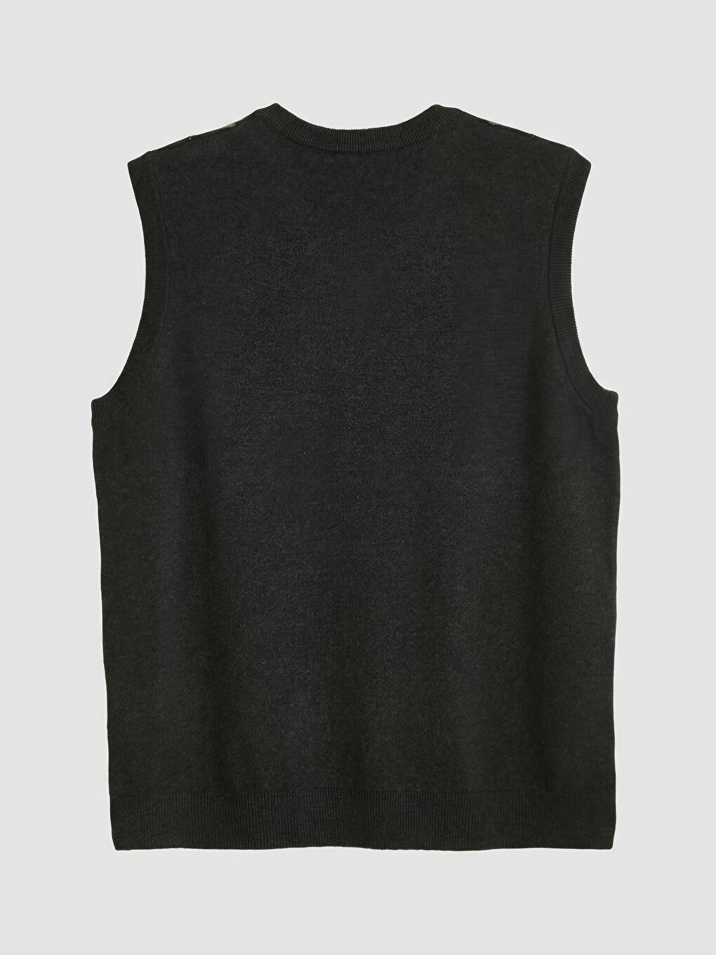 Antrasit V Yaka Baklava Desenli Erkek Triko Süveter-1