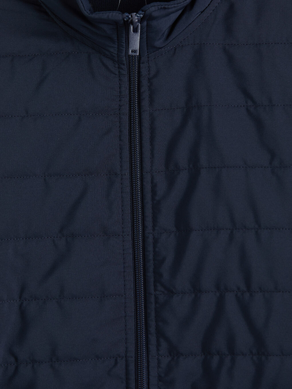 Lacivert Dik Yaka Erkek Fermuarlı Sweatshirt-2