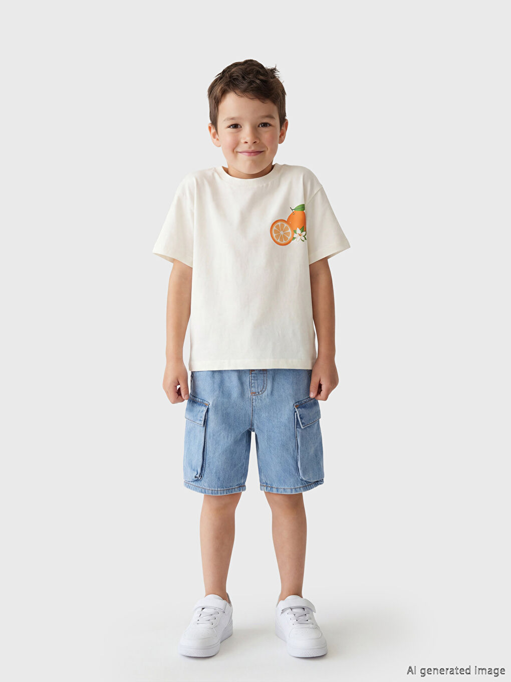 Crew Neck Printed Boys' T-Shirt-1