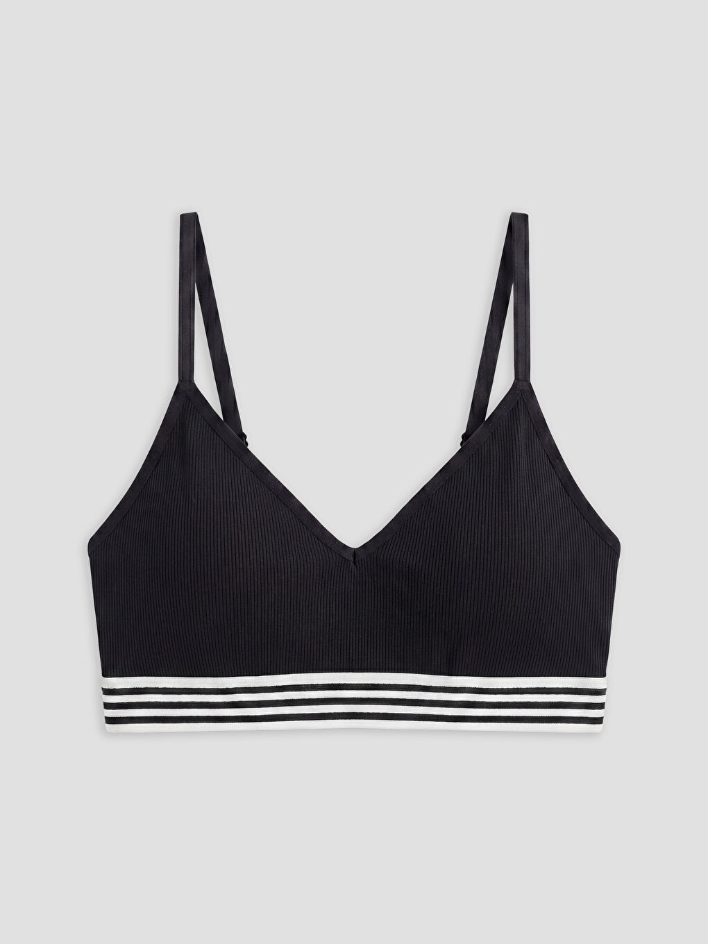 Siyah Balensiz Pedli Çizgili Büstiyer