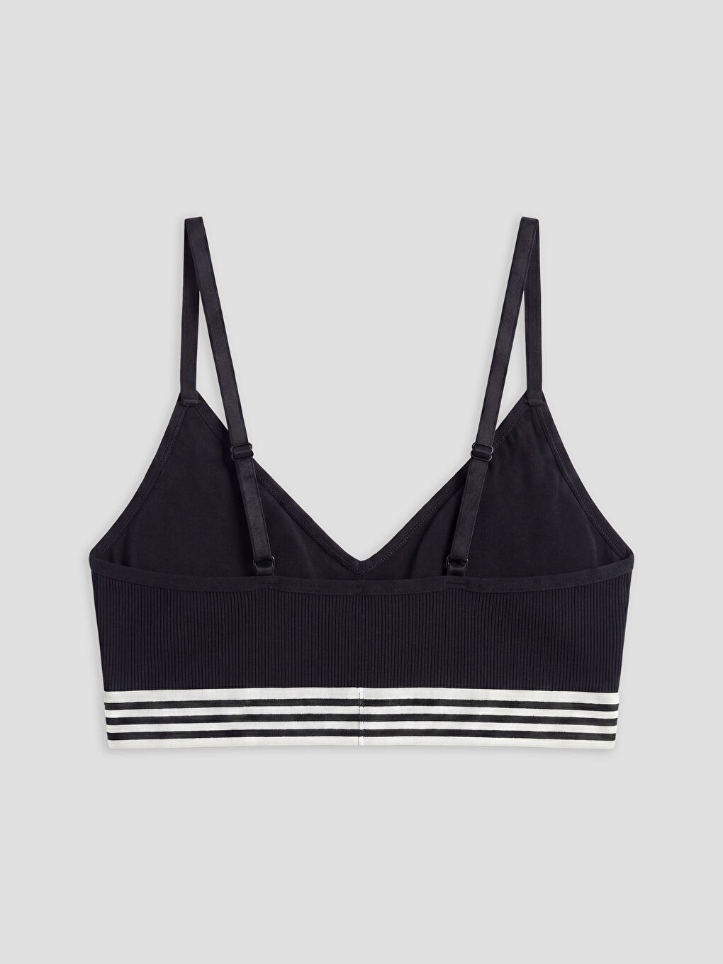 Siyah Balensiz Pedli Çizgili Büstiyer-1