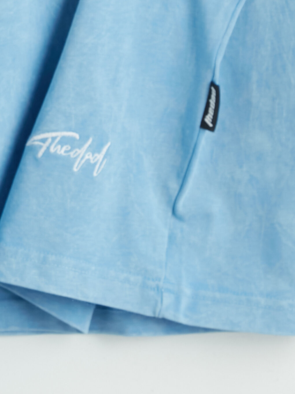 Mavi Bisiklet Yaka Nakışlı Erkek Tişört-5