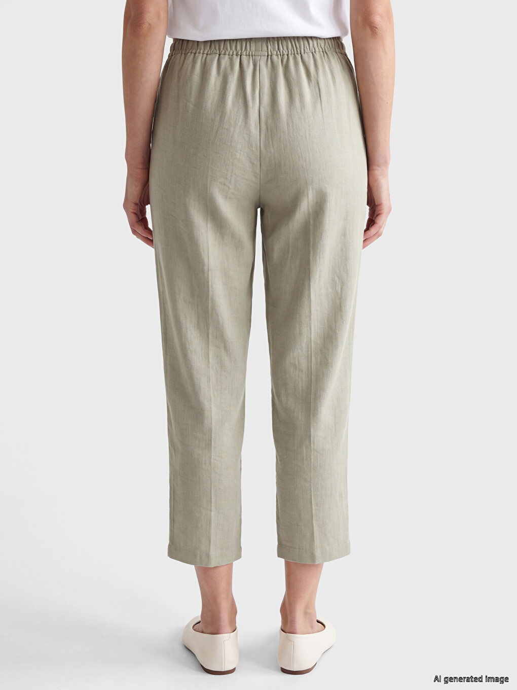Pantalone Za Žene Sa Elastičnim Strukom-3