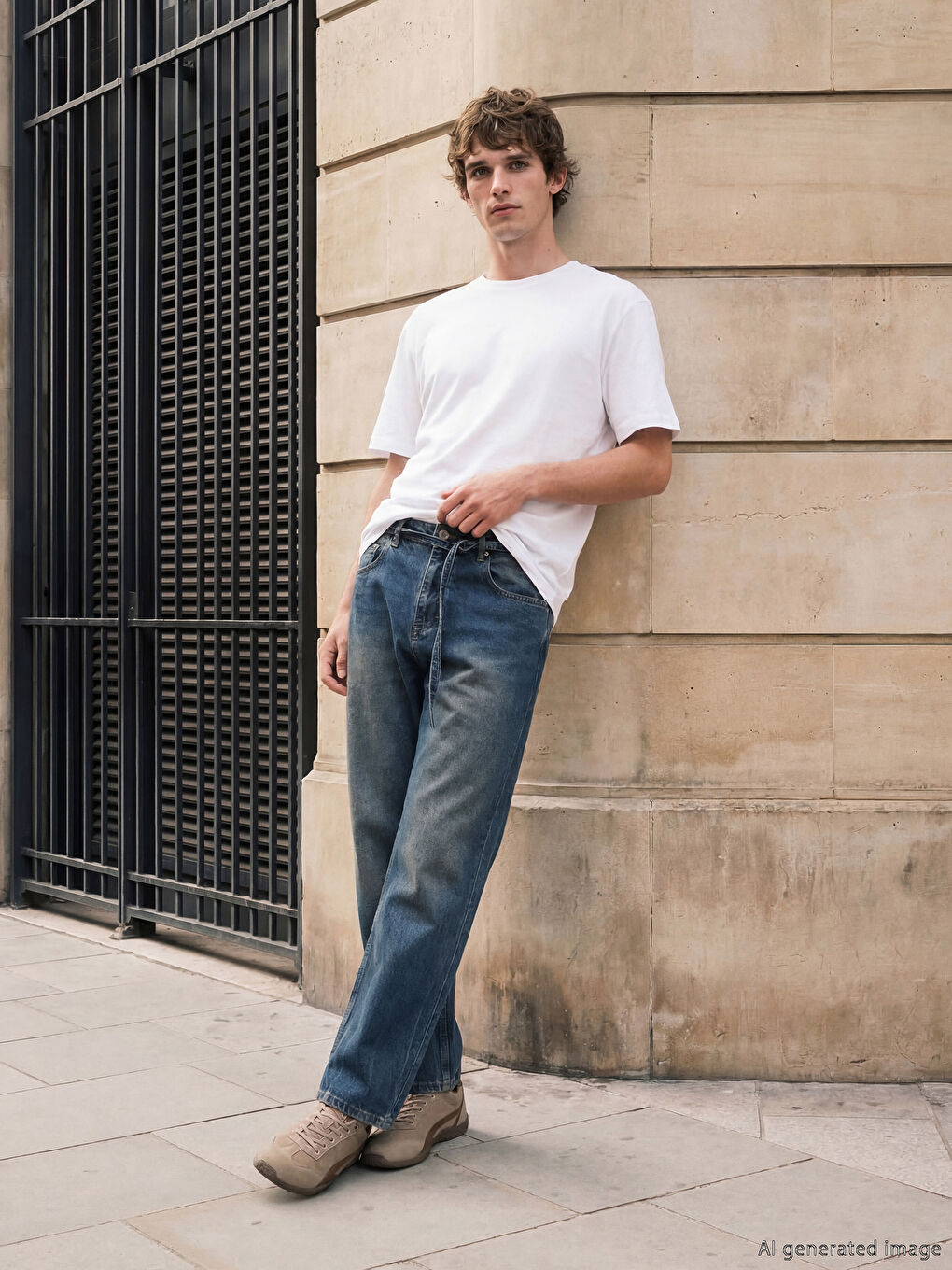 İndigo Baggy Fit Erkek Jean Pantolon