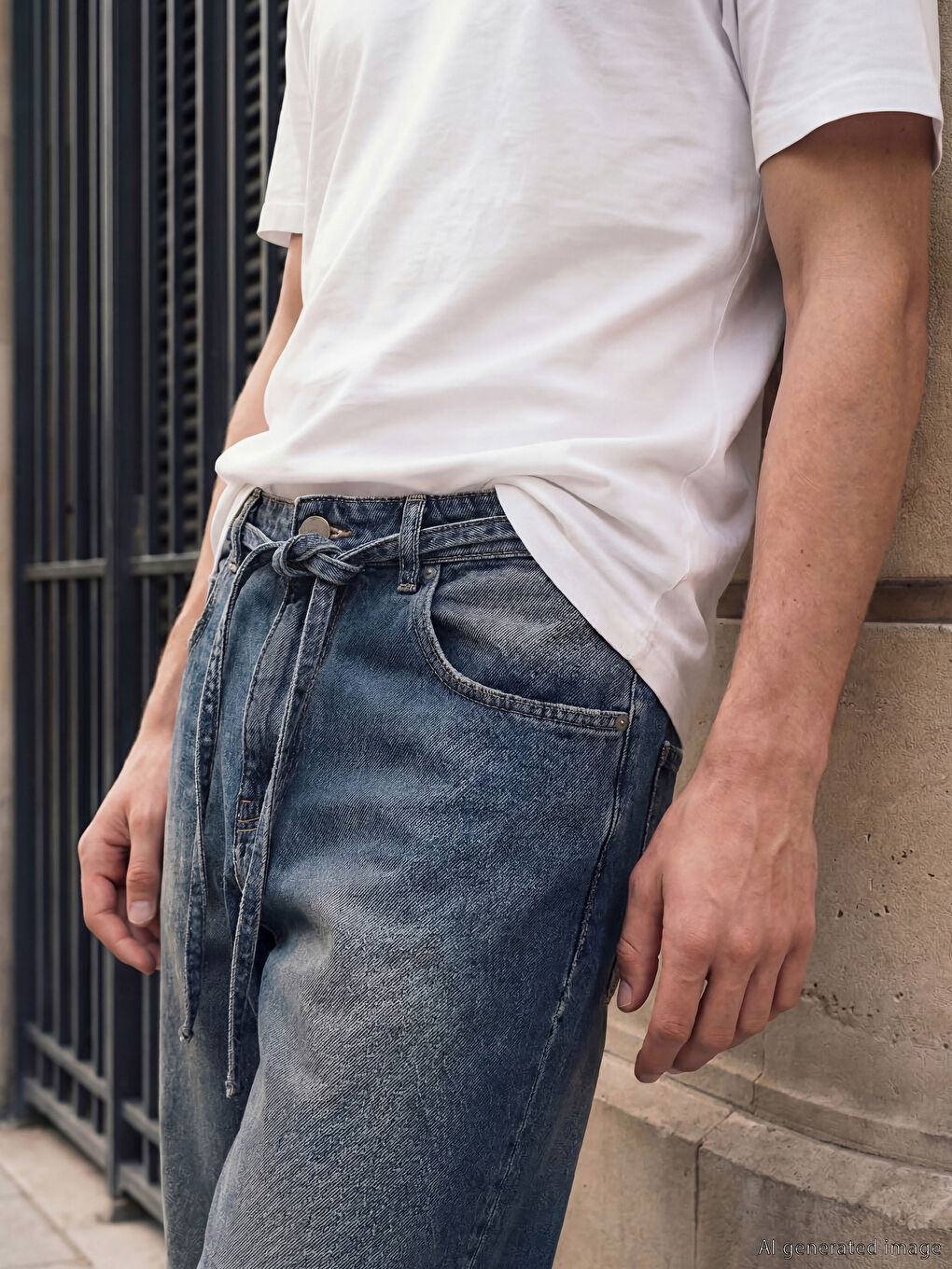 İndigo Baggy Fit Erkek Jean Pantolon-2