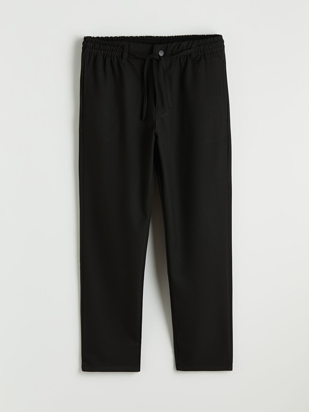 Siyah Standart Kalıp Erkek Pantolon-4