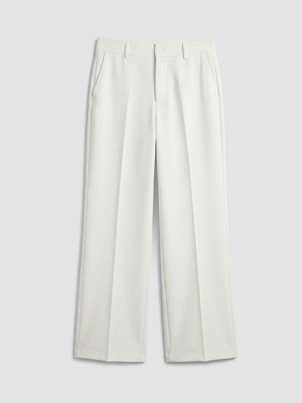 Ekru Loose Fit Kadın Pantolon