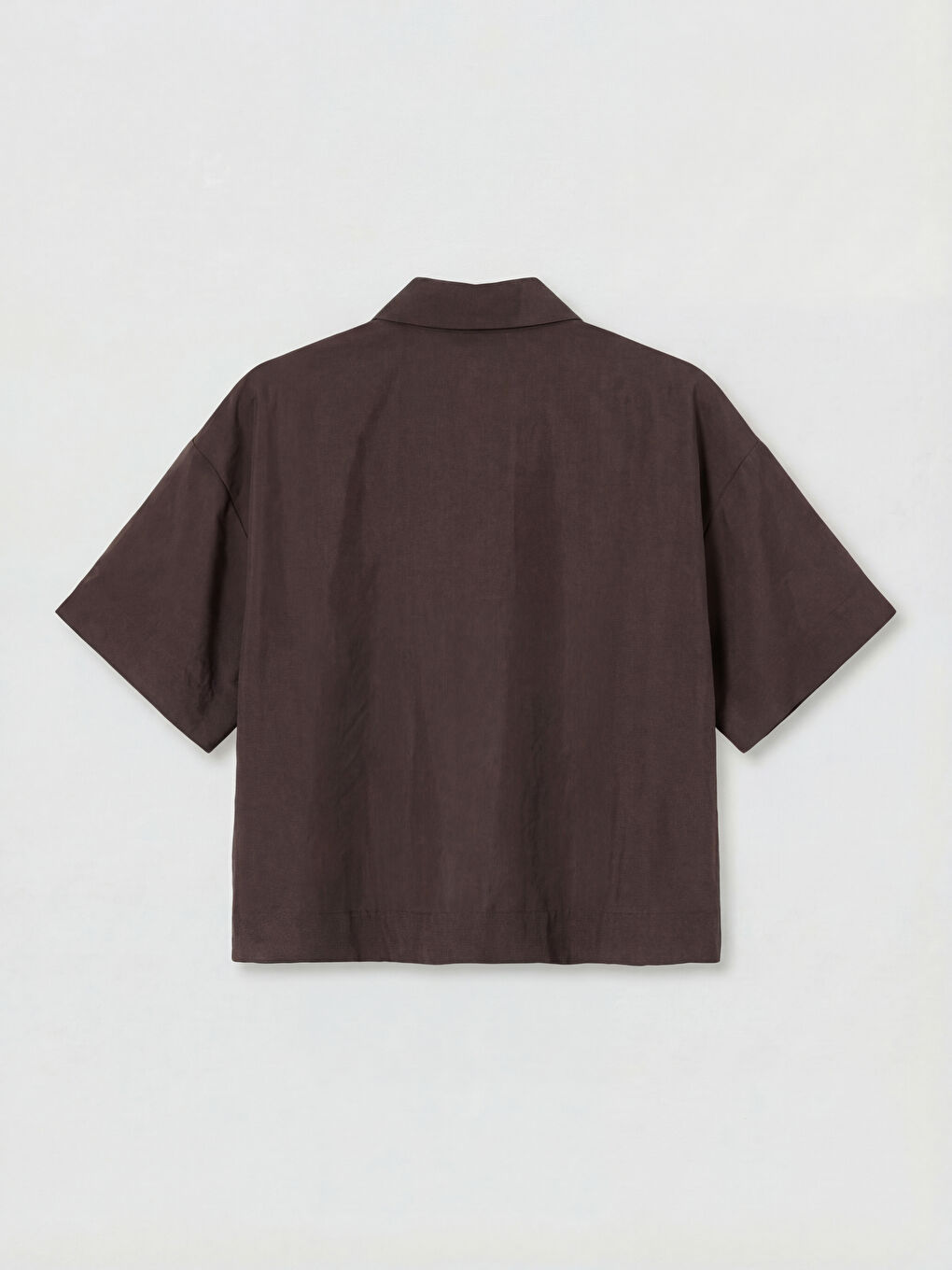 Kahverengi Modal Karışımlı Kadın Gömlek-1