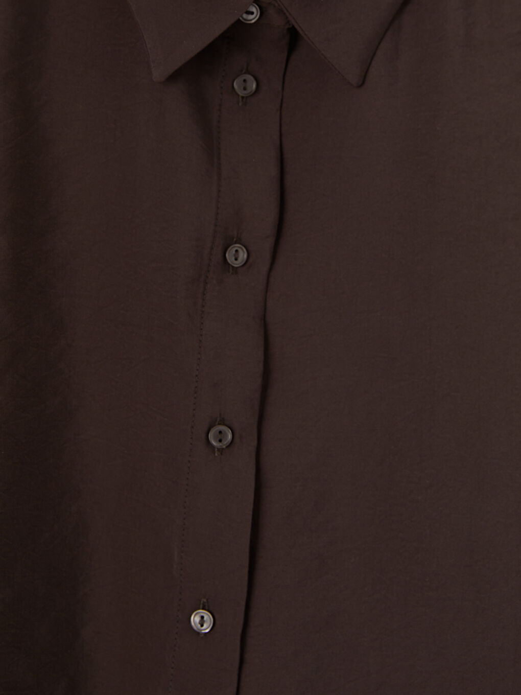 Kahverengi Modal Karışımlı Kadın Gömlek-2