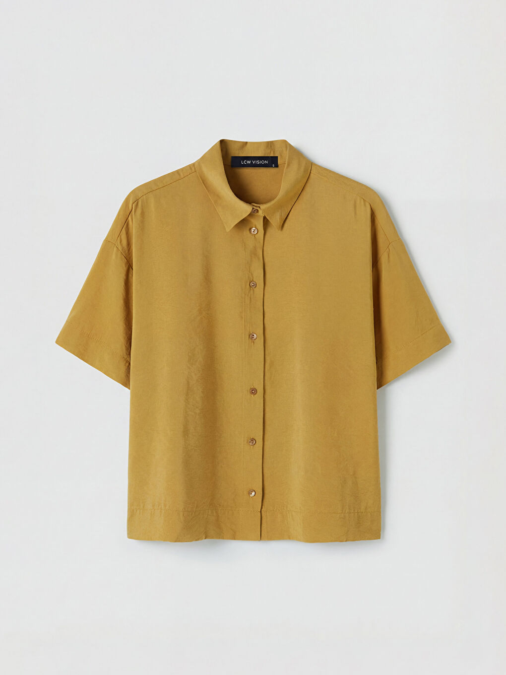 Yeşil Modal Karışımlı Kadın Gömlek