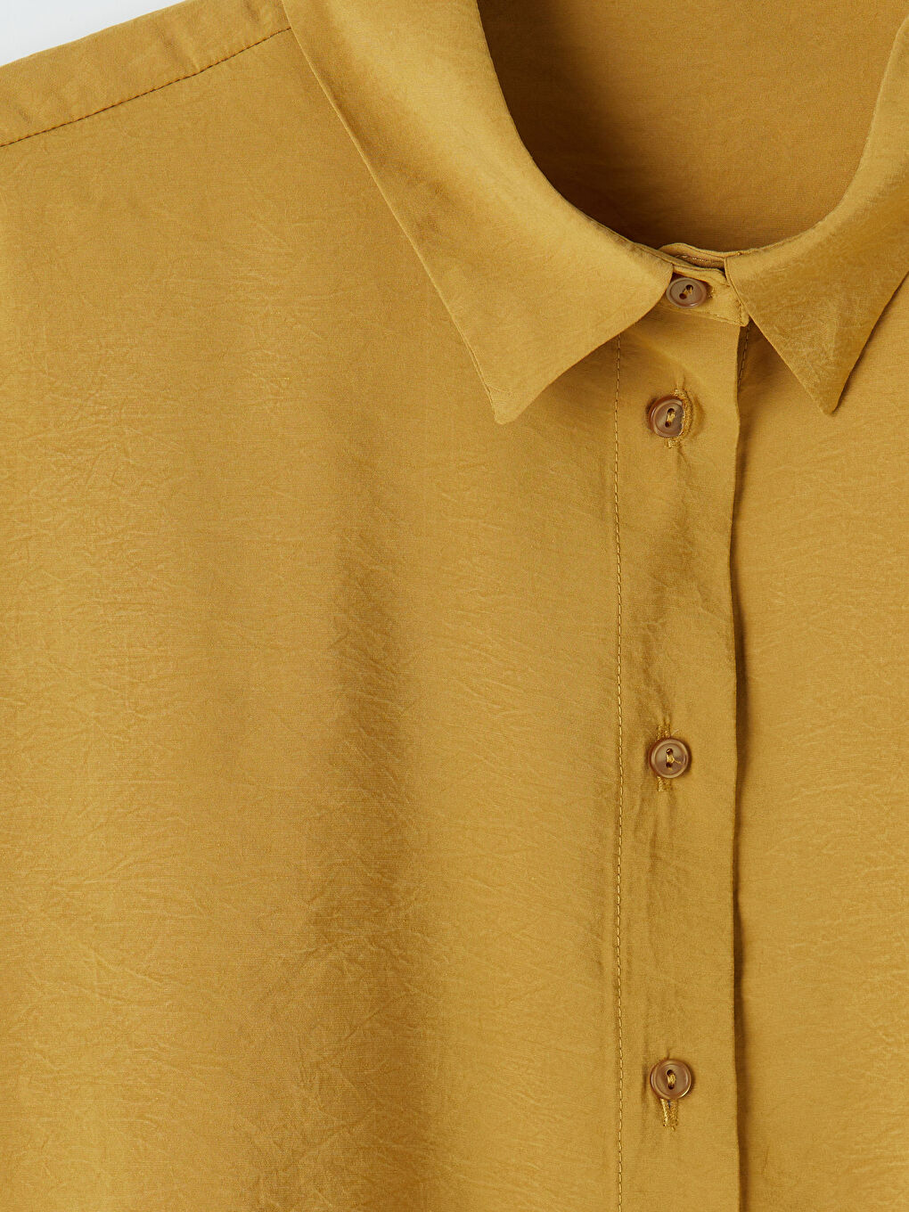 Yeşil Modal Karışımlı Kadın Gömlek-2