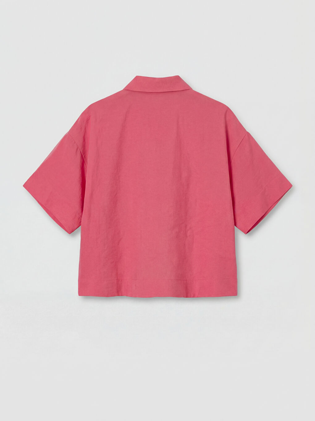 Pembe Modal Karışımlı Kadın Gömlek-1