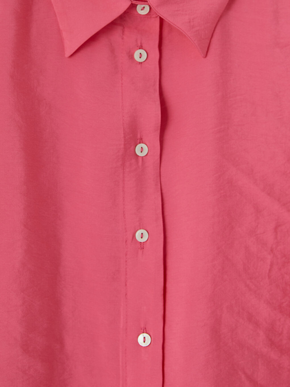 Pembe Modal Karışımlı Kadın Gömlek-2