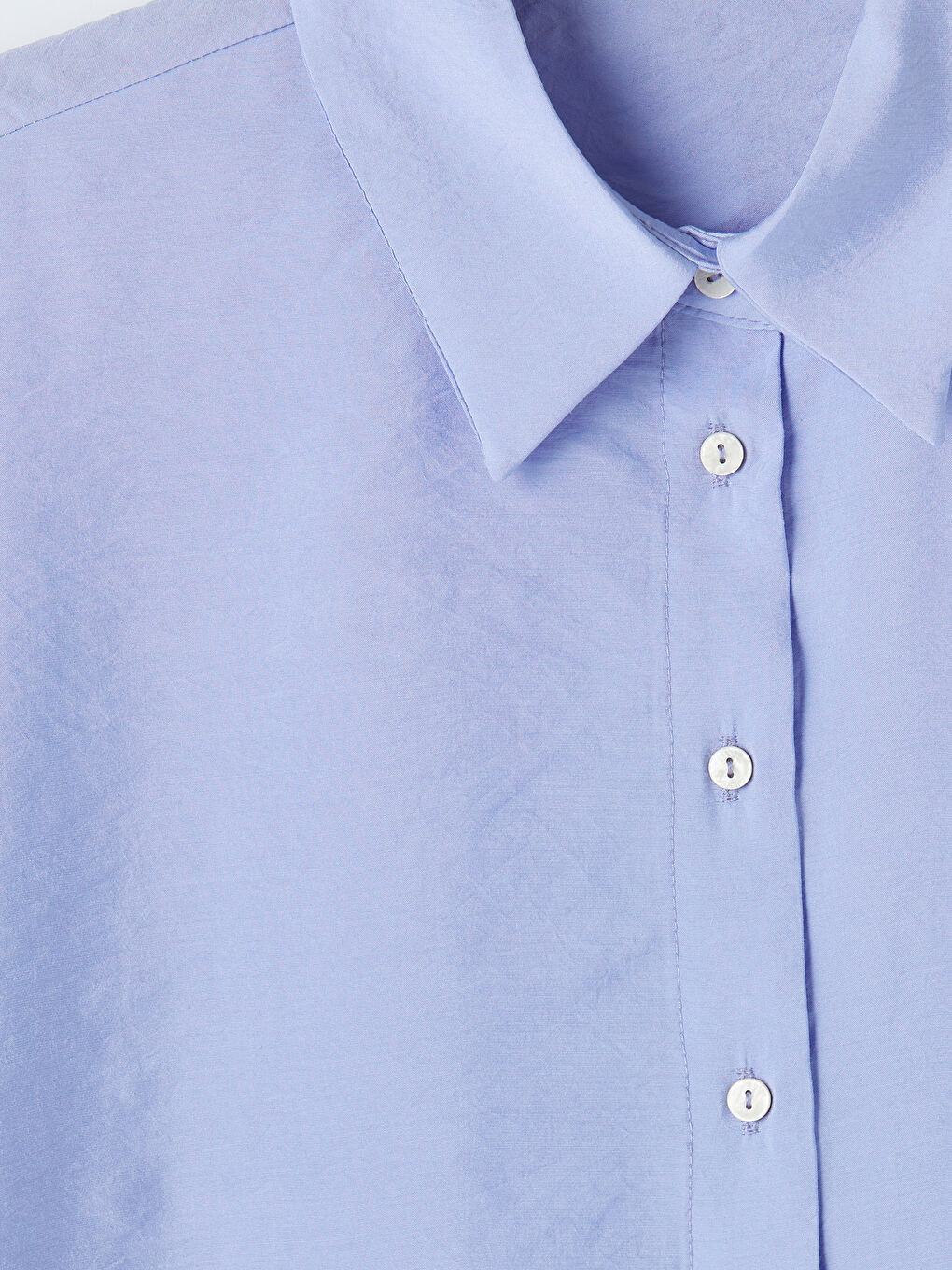 Lila Modal Karışımlı Kadın Gömlek-2