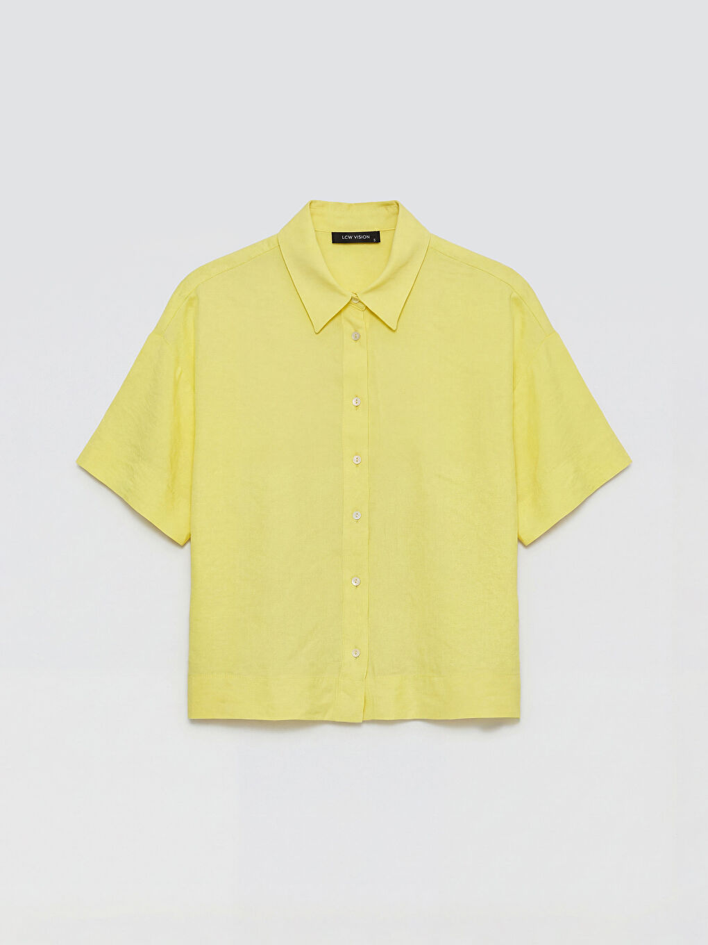 Sarı Modal Karışımlı Kadın Gömlek