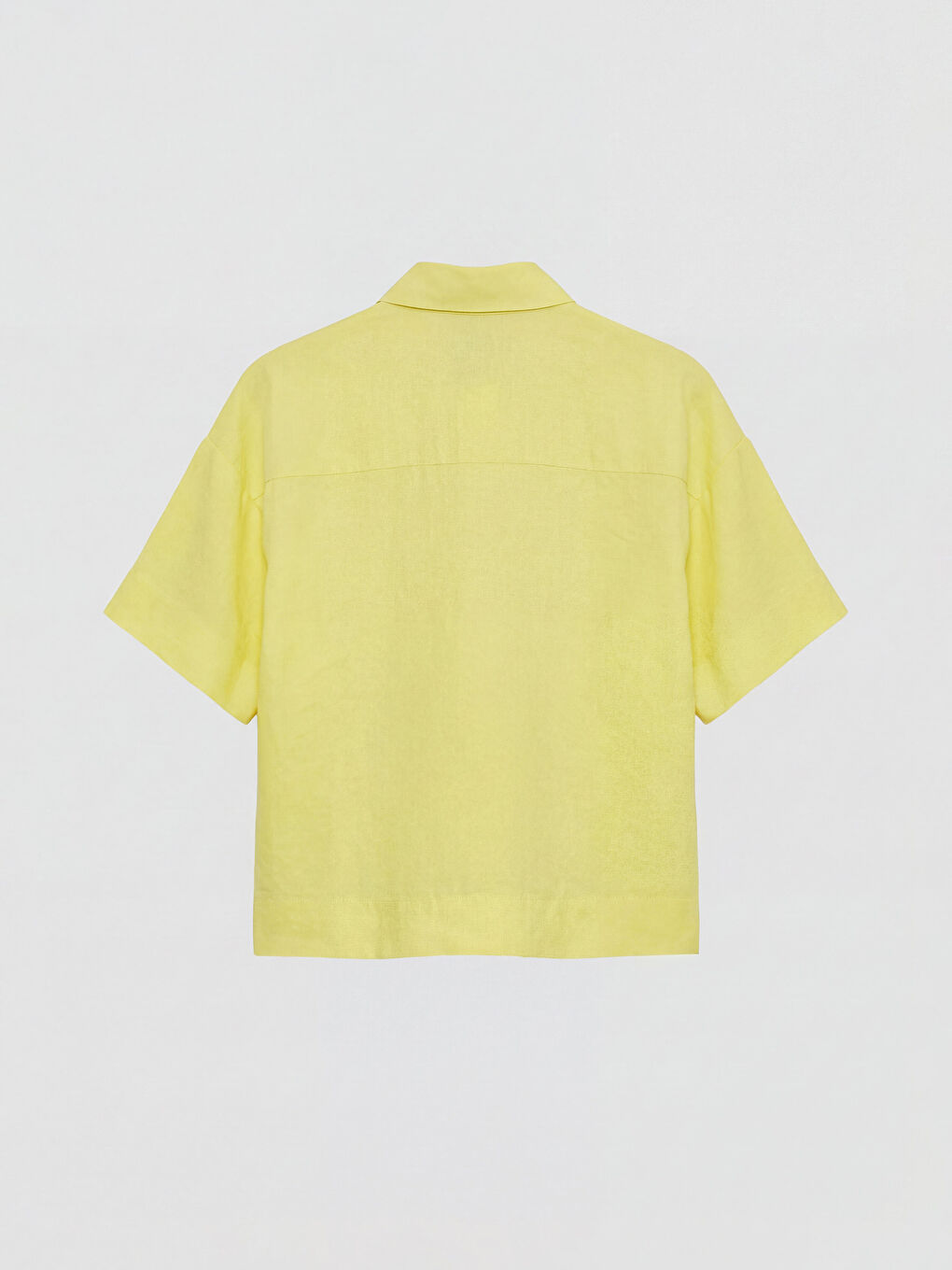 Sarı Modal Karışımlı Kadın Gömlek-1