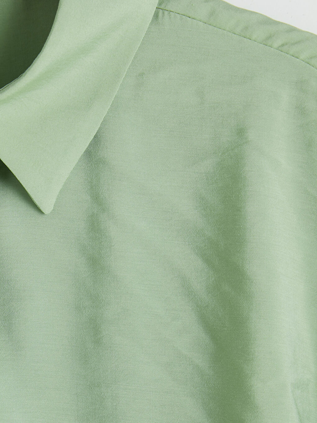 Yeşil Modal Karışımlı Kadın Gömlek-2