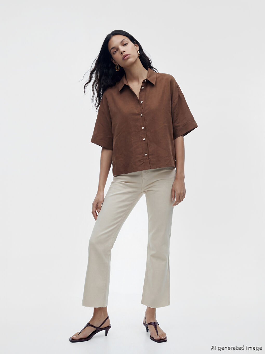 Πουκάμισο από μίγμα μοντάλ για γυναίκες-1