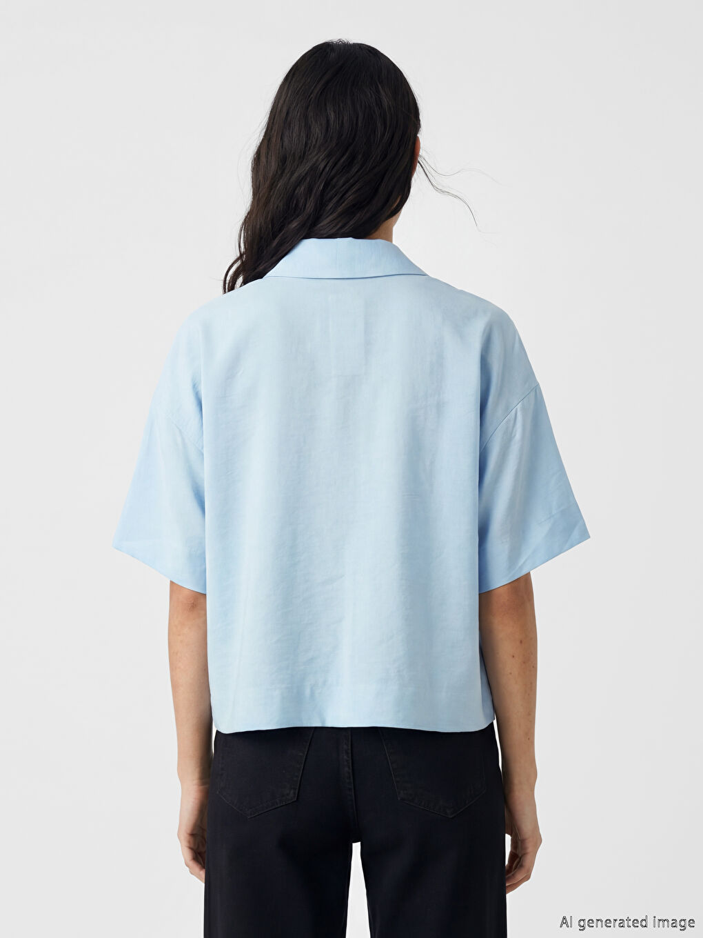 Πουκάμισο από μίγμα μοντάλ για γυναίκες-2