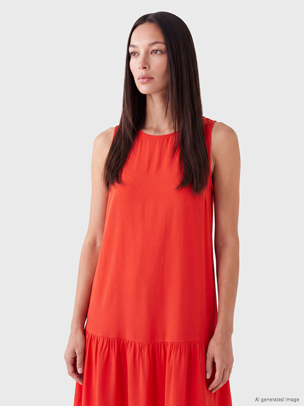 Woman Red Dress-1