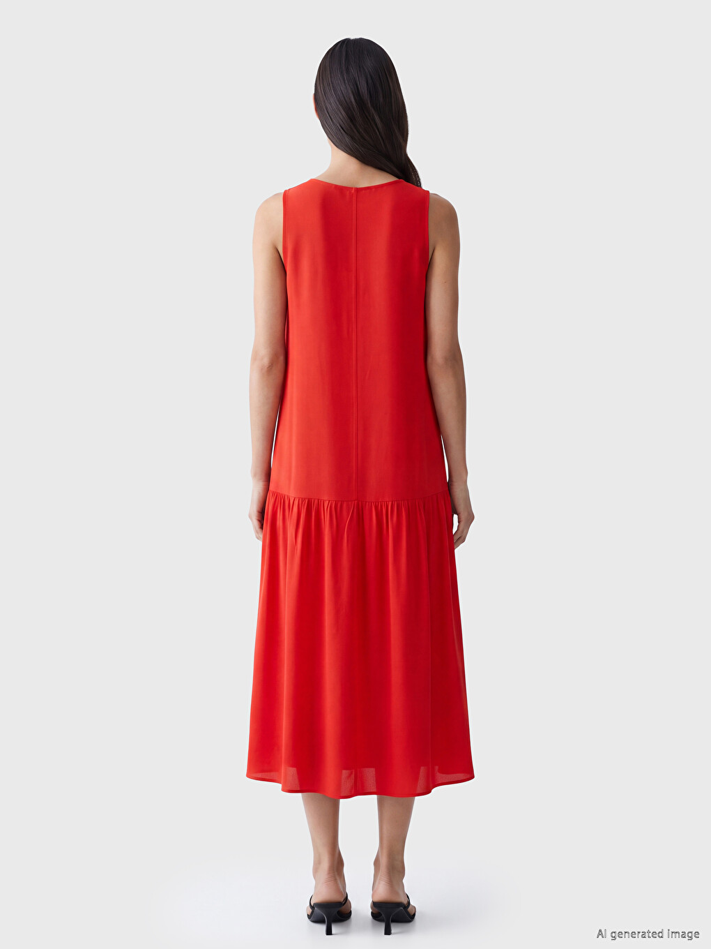 Woman Red Dress-3