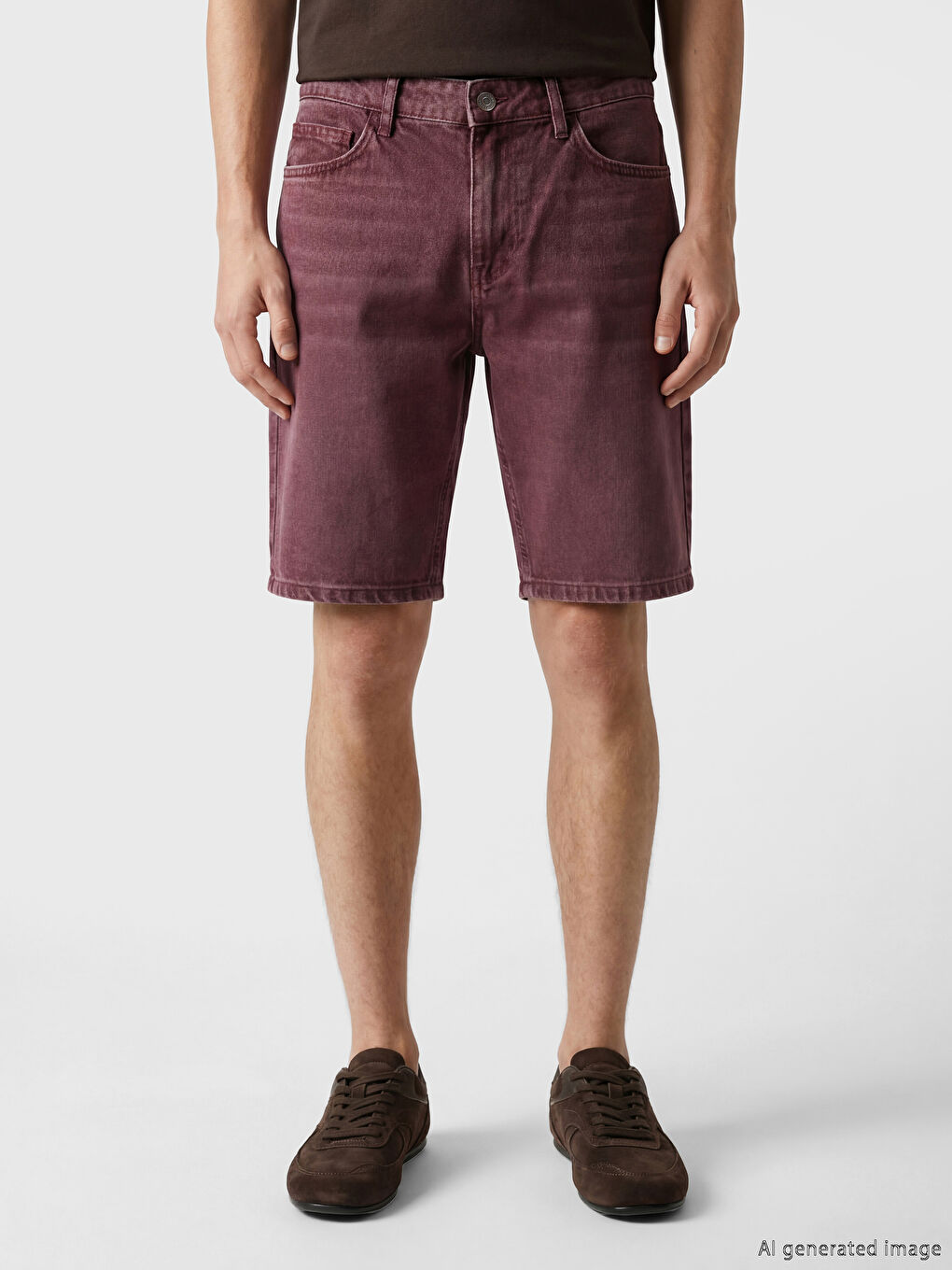 Regular Fit Men's Denim Shorts-1
