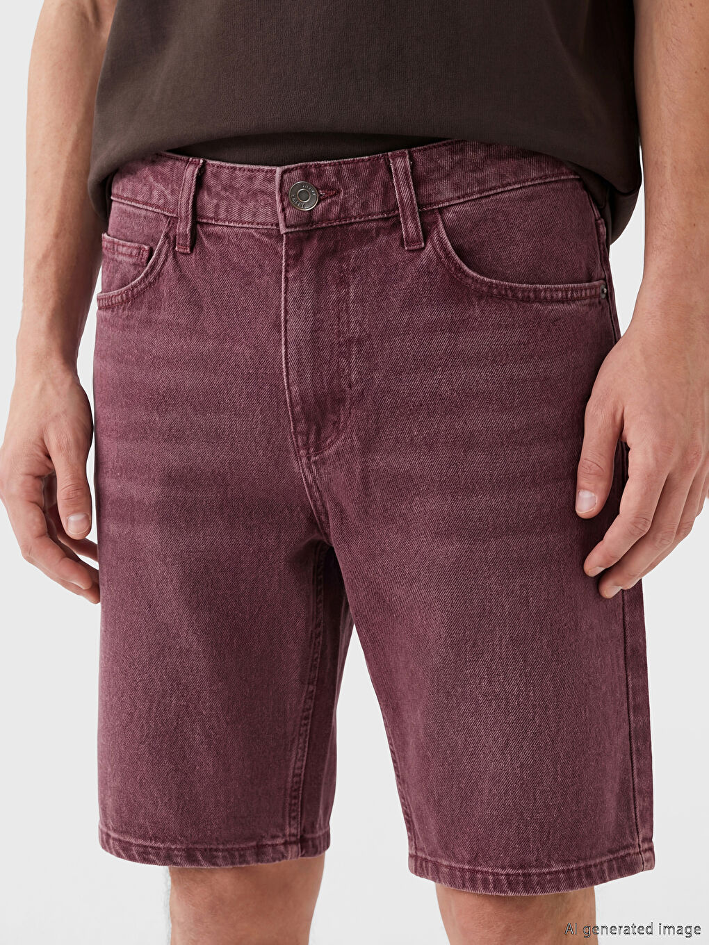 Regular Fit Men's Denim Shorts-2