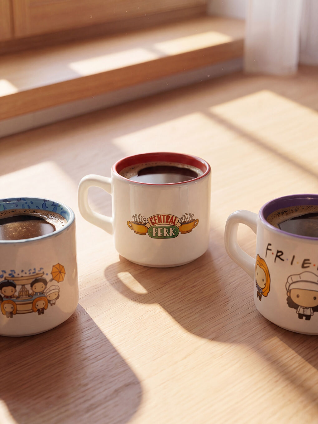 Karışık Friends Baskılı Seramik Kupa 3'lü-1