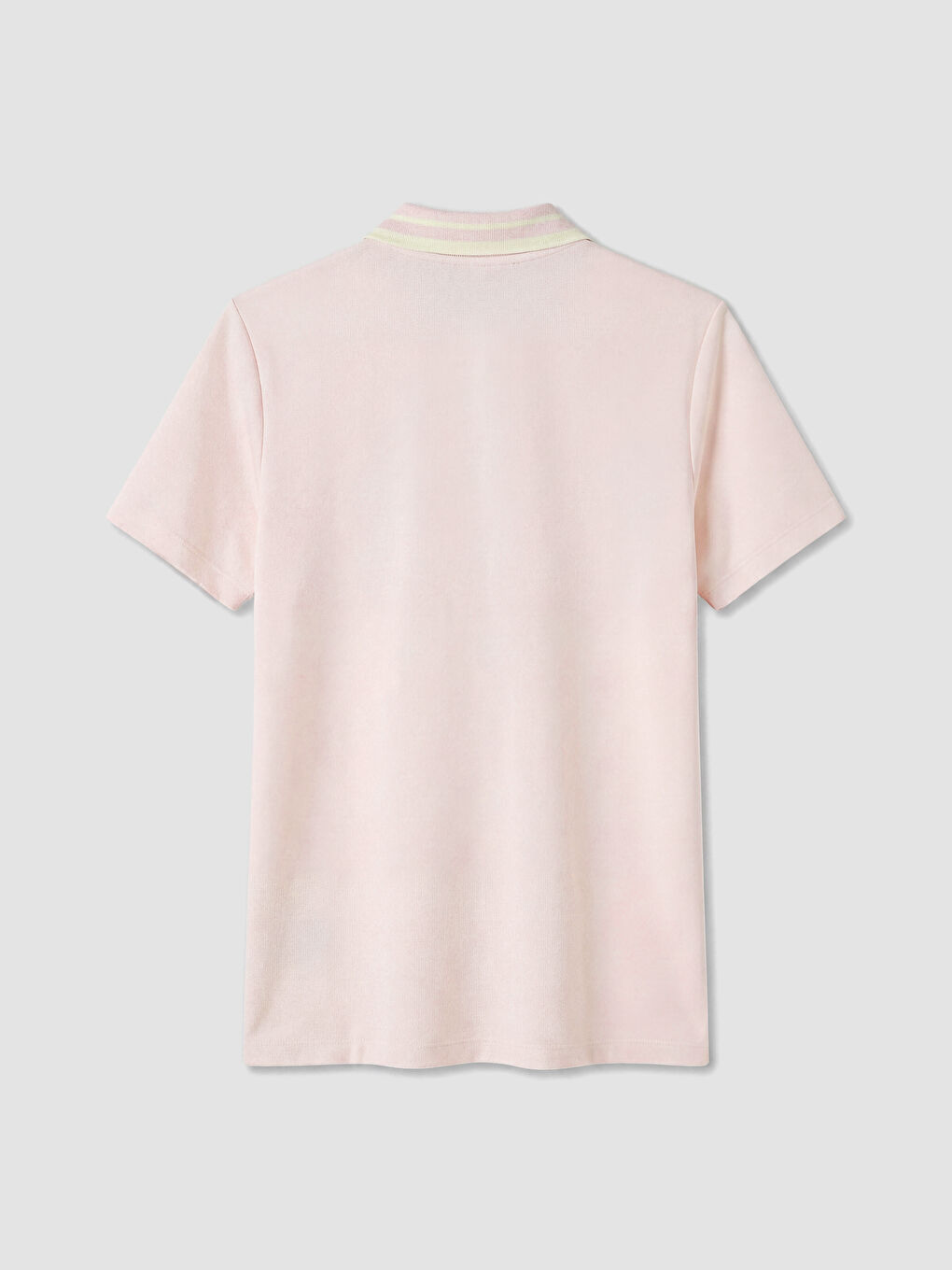 Pembe Polo Yaka Kadın Tişört-2