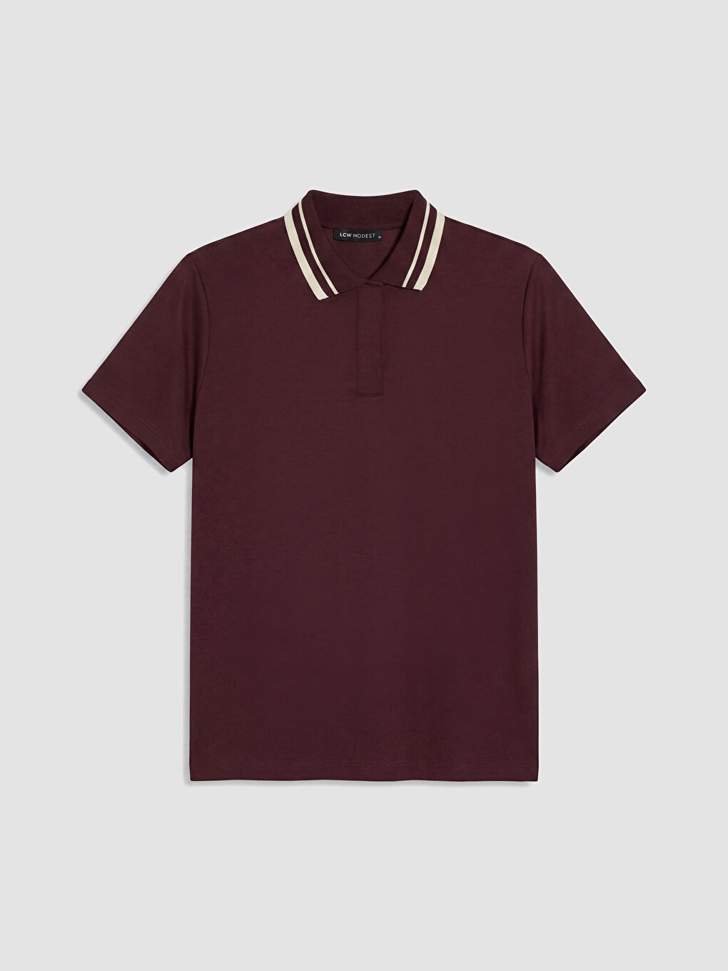 Mürdüm Polo Yaka Kadın Tişört