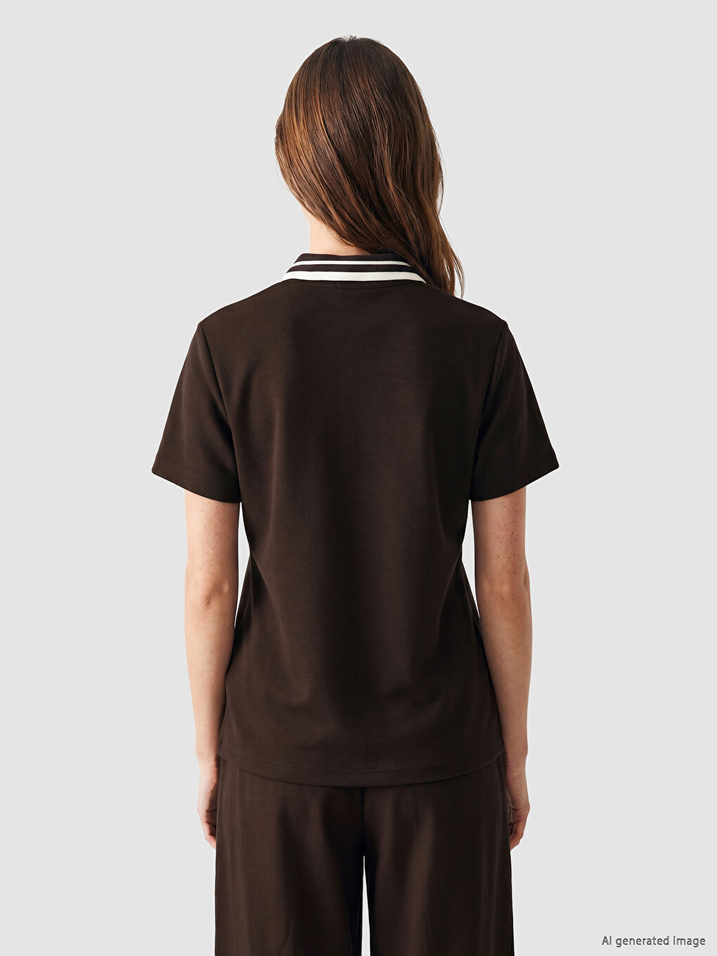 Polo Collar Women's T-Shirt-3