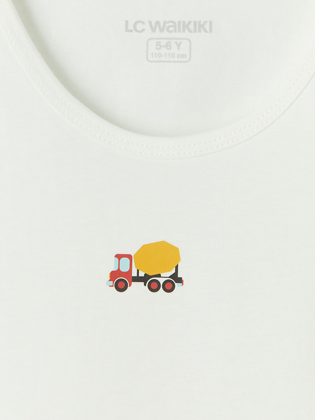 Ekru Bisiklet Yaka Erkek Çocuk Atlet 5'li-2