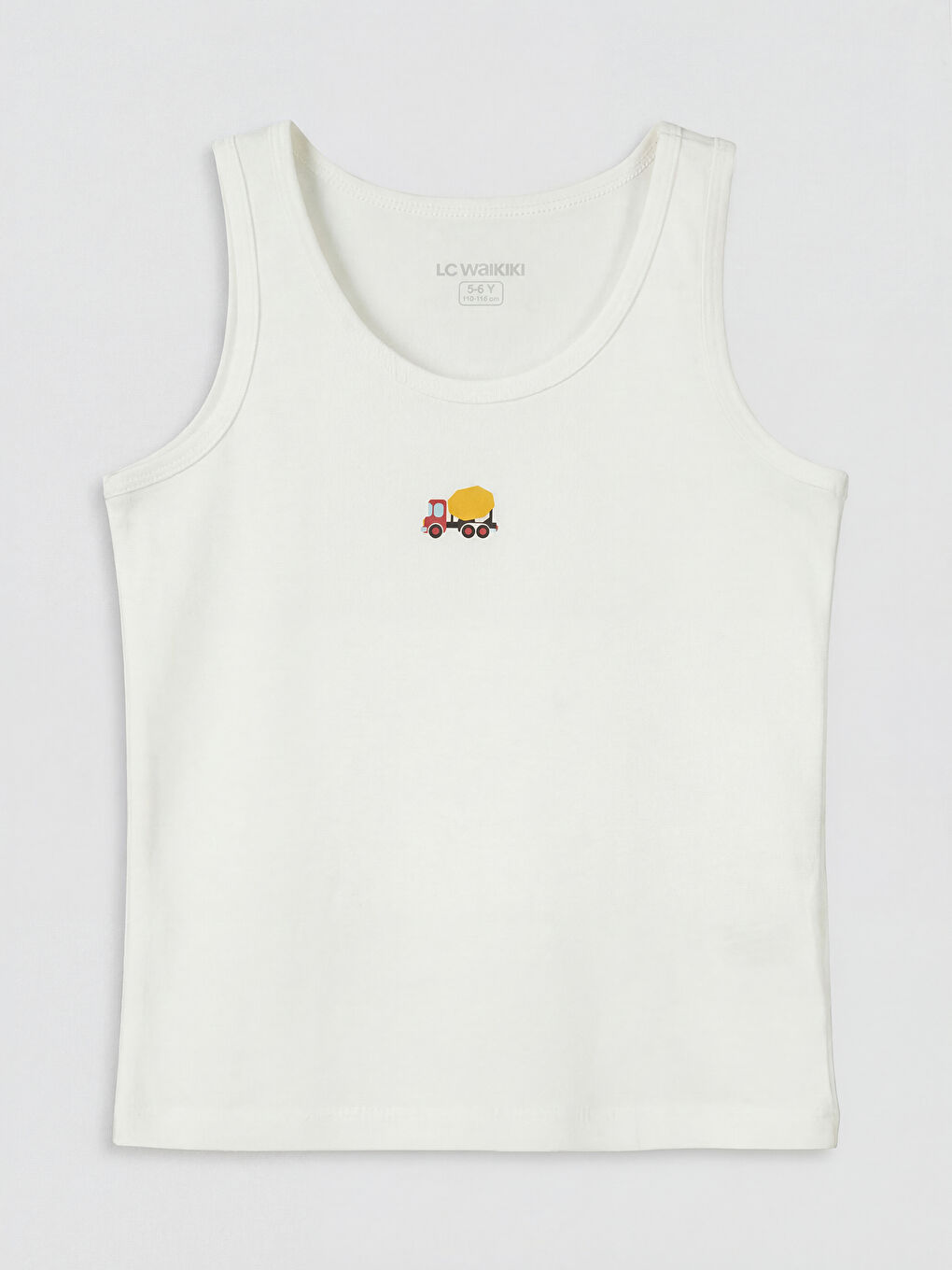 Ekru Bisiklet Yaka Erkek Çocuk Atlet 5'li-5