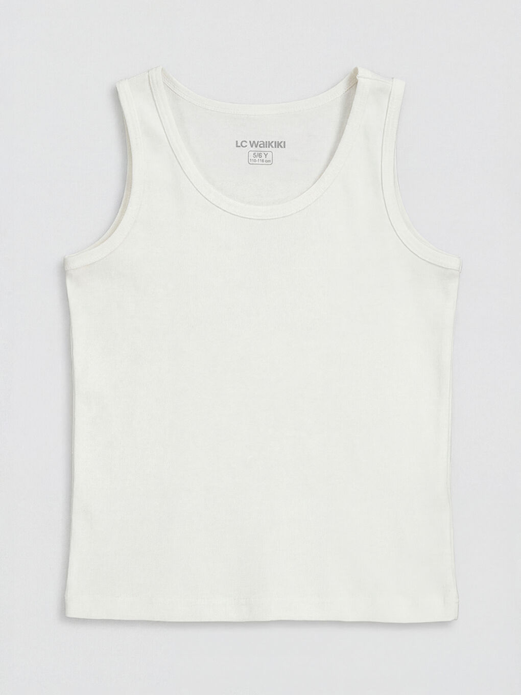 Ekru Bisiklet Yaka Erkek Çocuk Atlet 5'li-7