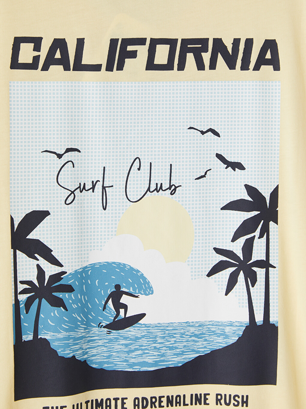 Sarı Bisiklet Yaka California Baskılı Erkek Çocuk Atlet-3