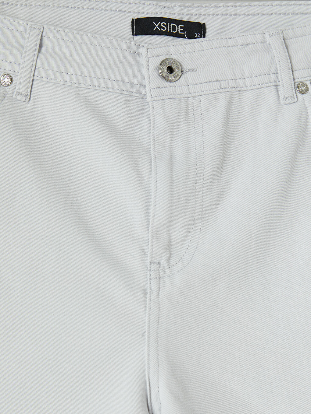 Gri Regular Fit Gabardin Erkek Şort-2