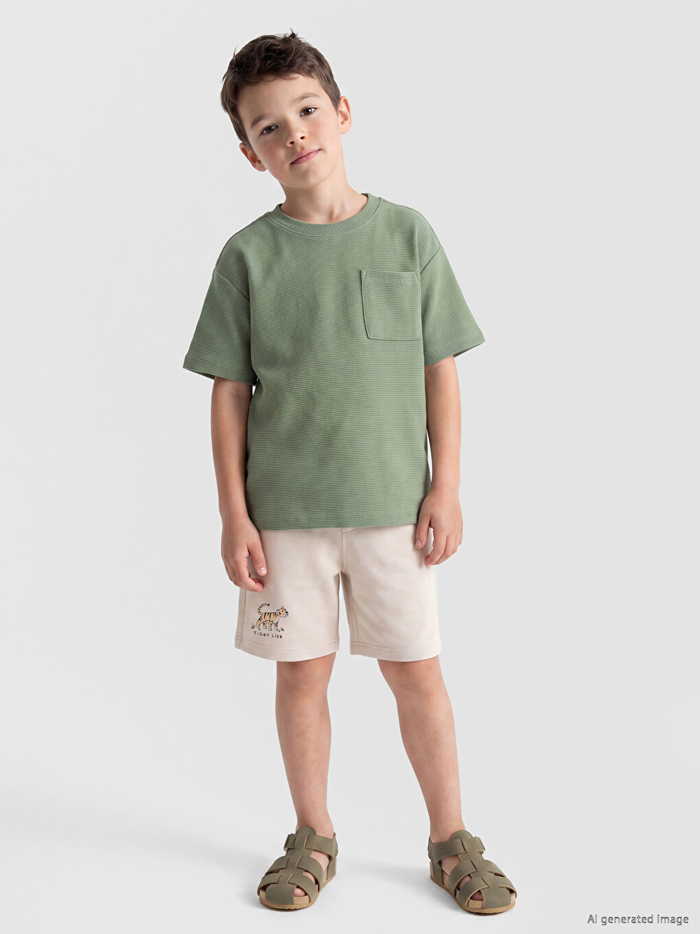 Printed Elastic Waist Boys' Shorts