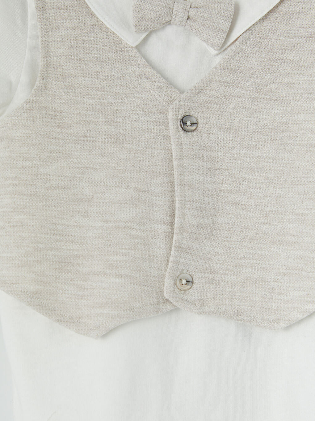 Ekru Erkek Bebek Şortlu Takım-4