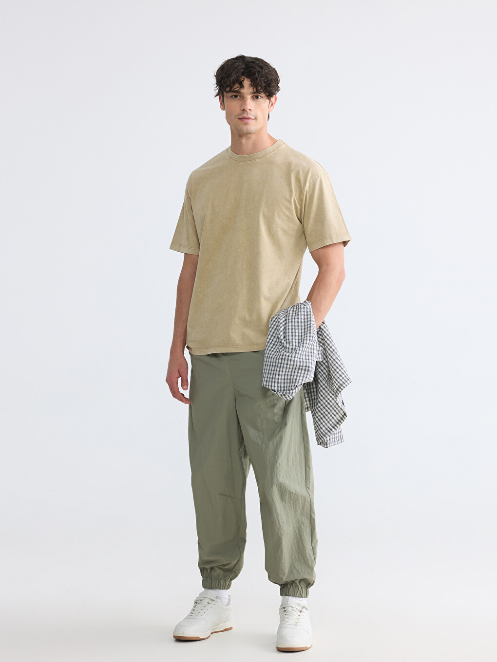 Regular Fit Crew Neck Washed Men's T-Shirt-1